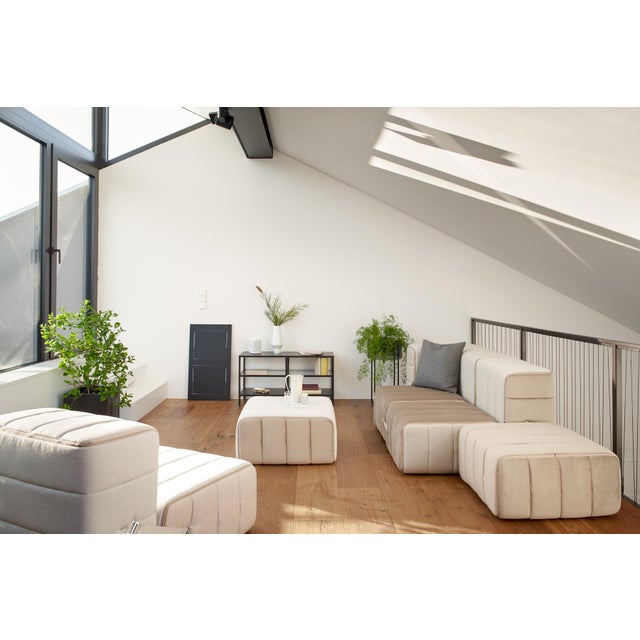 Pouf – Single Sofa Module in Dama Fabric from Ambivalenz For Sale - Image 4 of 5