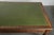 Green Antique English Writing Desk on Wheels with Drawers and Green Leather Top For Sale - Image 8 of 14