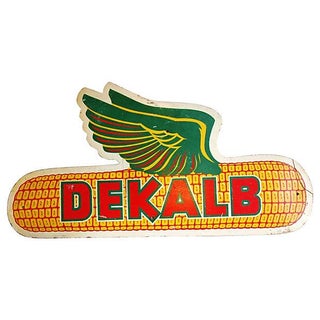 1960s Dekalb Corn Farm Advertisement Sign For Sale