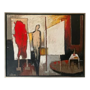 2000s Robert Robinson Modern Abstract Oil Painting