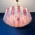1990s Large Murano Glass Chandelier with Pink and White Alabaster Glass Tube, 1990s For Sale - Image 5 of 18