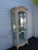 Ethan Allen French Tall Narrow Painted Curio China Display Cabinet Vitrine 6888 For Sale - Image 13 of 16