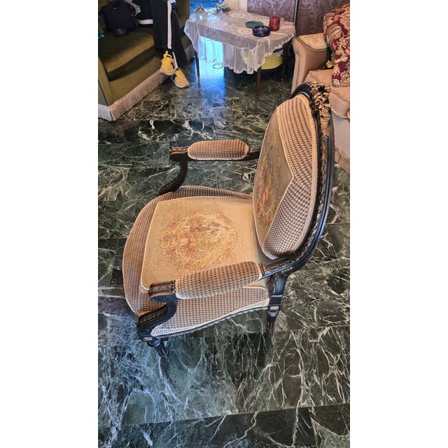 Antique Louis XVI Armchairs, 1890s, Set of 2 For Sale - Image 9 of 11