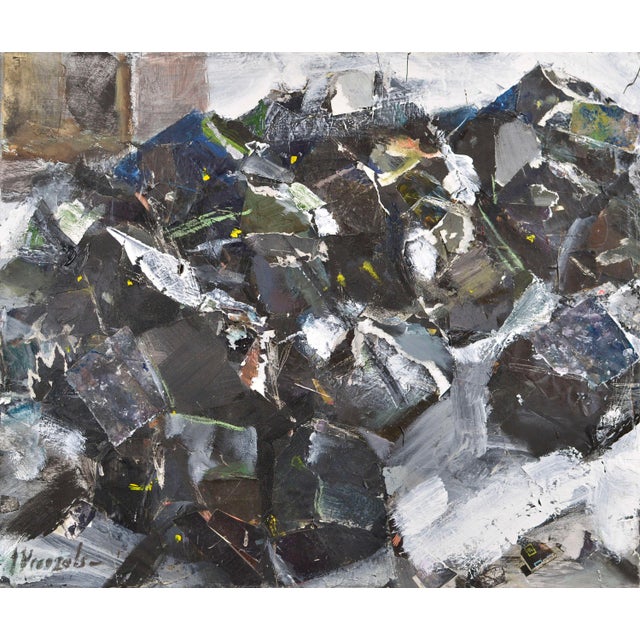 Early 21st Century Imants Vecozols, Coals, 2000s, Mixed Media on Canvas For Sale - Image 5 of 5