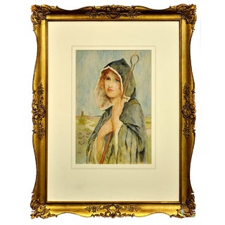 Philip Richard Morris, The Cloaked Shepherdess, Watercolour, 1890s-1910s For Sale