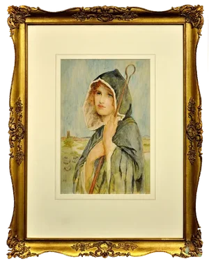 Philip Richard Morris, The Cloaked Shepherdess, Watercolour, 1890s-1910s