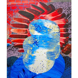 "Coral Crown" by Michael DesRosiers Abstract Mixed-Media on MDF Panel (2022) For Sale