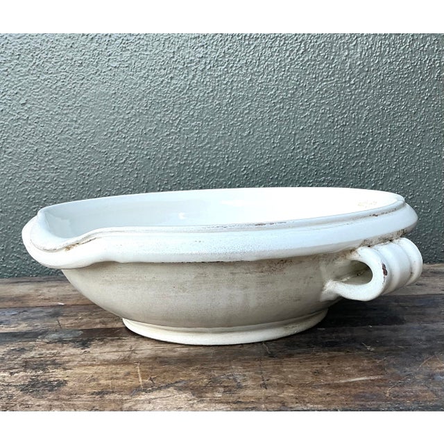 Late 20th Century Vintage Glazed Ceramic Large Bowl For Sale - Image 5 of 12