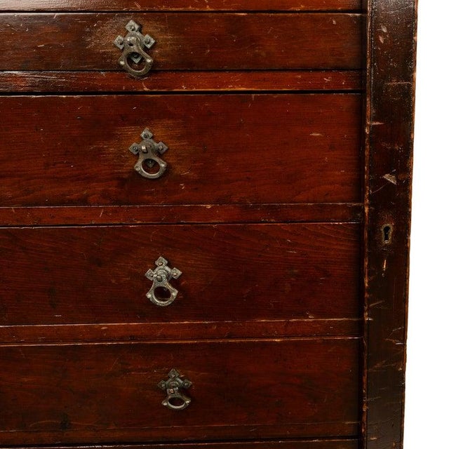 Antique Georgian Drawing Print Architect's Plan File 7 Drawer Chest Cabinet 1820 For Sale - Image 12 of 12