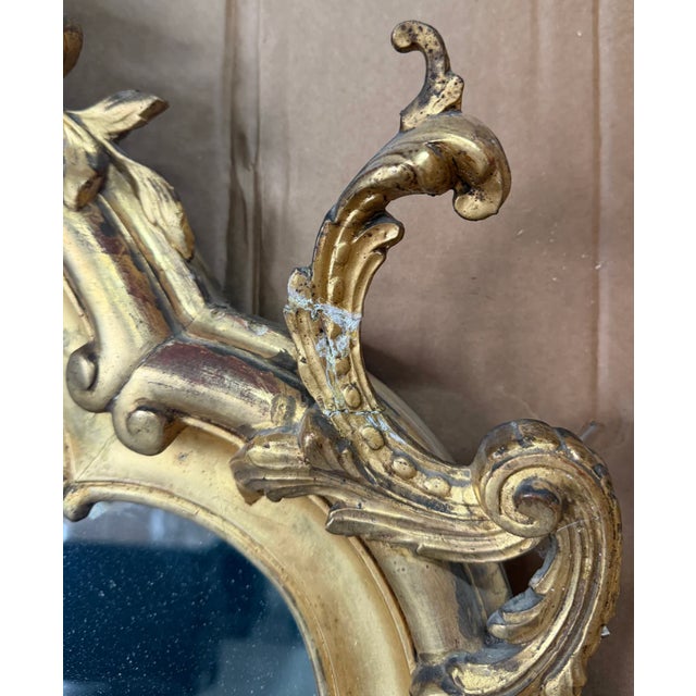 Gold French Antique Gilt Mirror For Sale - Image 8 of 8