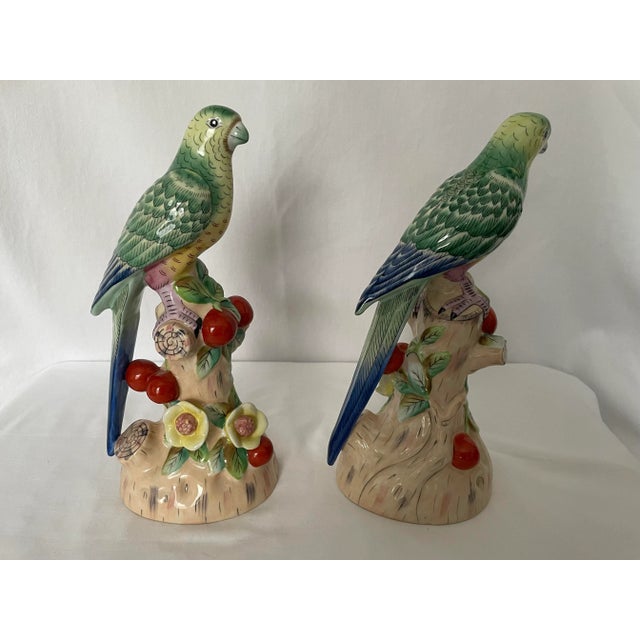Vintage Parrot Statues, a Pair For Sale - Image 4 of 6