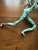 Vintage Bronze 14.5” Brutalist Running Figure For Sale - Image 9 of 16