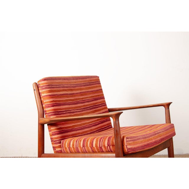 Wood Danish Model GM5 Armchairs in Teak and Fabric by Svend Aage Eriksen for Glostrup, 1960s, Set of 2 For Sale - Image 7 of 18