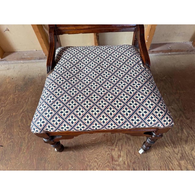 19th Century Antique Victorian Gothic Revival and Biedermeier Style Side Chair For Sale - Image 5 of 17