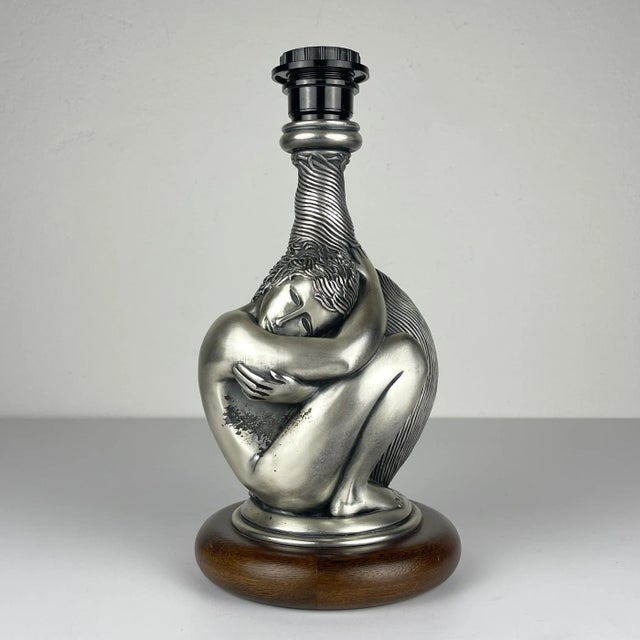 Vintage Silver Man and Woman Table Lamp by Ottaviani, Italy, 1970s For Sale - Image 14 of 18