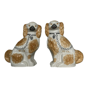 Antique Large Staffordshire Dog Pair