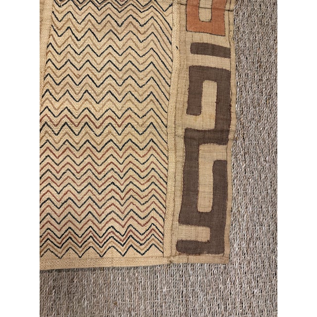 1980s 1980s Authentic Hand-Woven Kuba Textile For Sale - Image 5 of 7