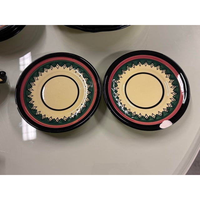 Circa 1983 Henriot Quimper French Faience Serve-Ware, Set of Thirty-One For Sale - Image 4 of 12