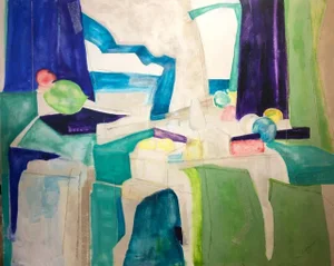 "Beyond" Abstract Mixed Media Painting on Canvas by Louis Shields, 2015