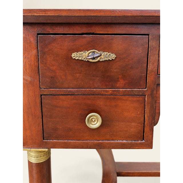 Empire Mahogany Flat Desk, 1890s For Sale - Image 9 of 10