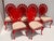 Set of six Venetian grotto style shell back cast aluminum chairs newly upholstered in soft vinyl and powder coated in lave...