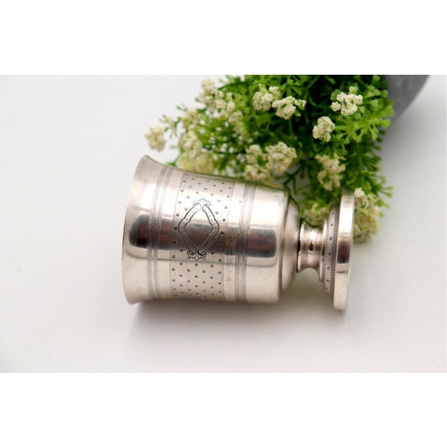Guilloche Silver Chalice with Reliefs For Sale - Image 5 of 6