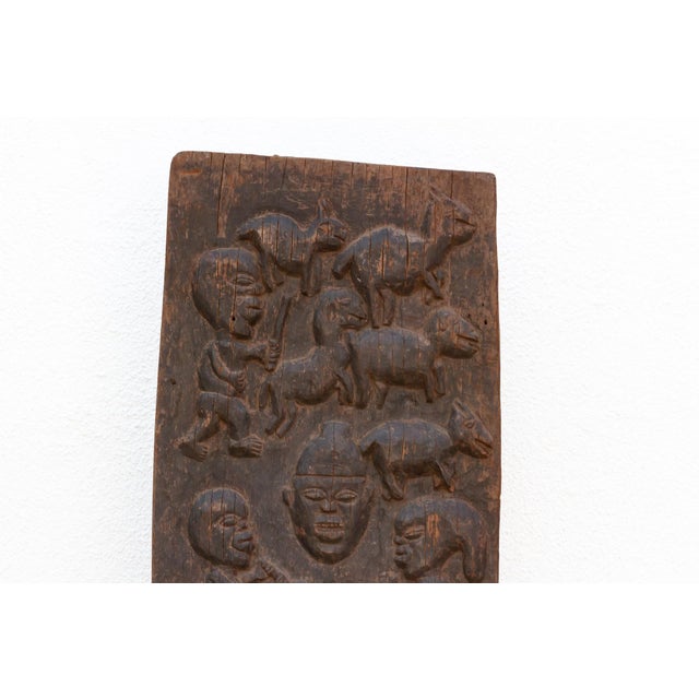 Figurative Ancient Carved Yoruba Figurative African Door For Sale - Image 3 of 9