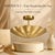 Not Yet Made - Made To Order Scalloped Brass Semi Flush Mount Ceiling Light, Hand-Finished Art Deco Fixture For Sale - Image 5 of 10