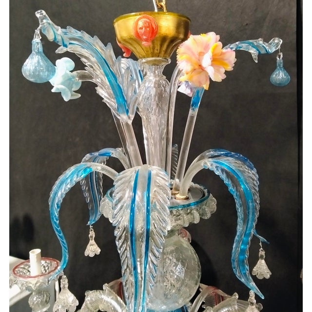 Murano Glass Chandelier, 1950s For Sale - Image 6 of 14