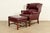 Hancock & Moore Chippendale Wingback Leather Lounge Chair With Ottoman For Sale - Image 15 of 15
