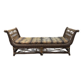 Stunning Vintage Rattan 7' Daybed For Sale