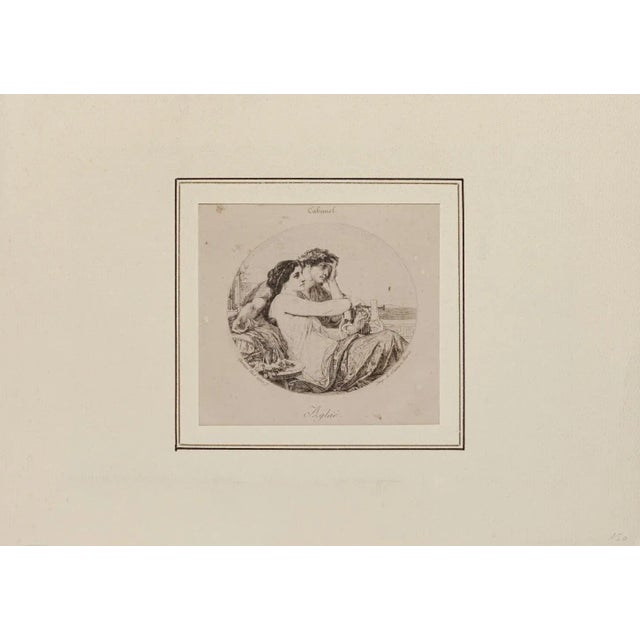 Aglaè is a splendid print in etching technique engraved by Gustave Biot (XX Century). The state of preservation of the...