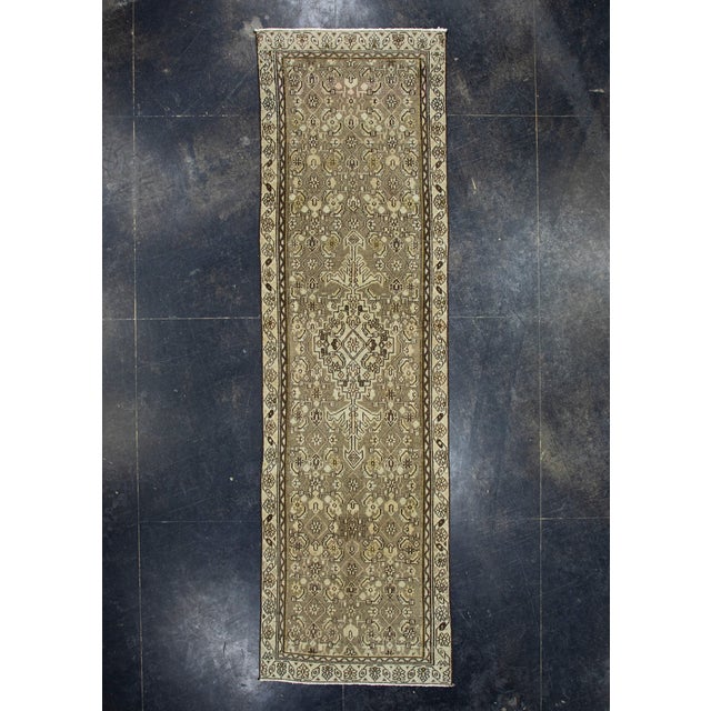 Green Turkish Oushak Runner Rug 2'8" x 6'6" #17520 For Sale - Image 8 of 8