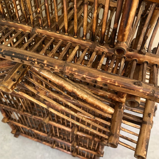 1960s Very Large Bamboo Pagoda Shelf For Sale In New York - Image 6 of 7
