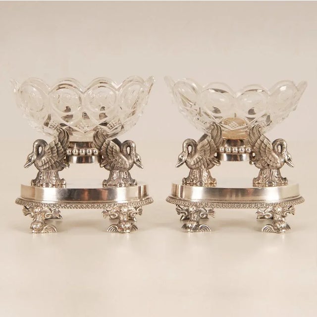 18th Century Sterling Silver Salt Cellars, Set of 2 For Sale - Image 13 of 15