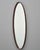 Italian Mid-Century Walnut Oval Mirror For Sale - Image 4 of 11