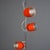 Vintage Orange Enameled Metal Lamp For Sale - Image 5 of 9