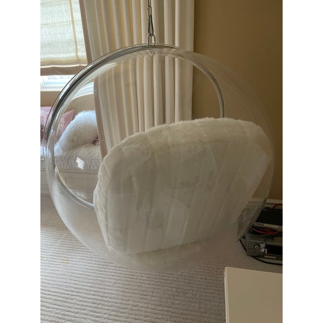 Fun cool chair used in a bedroom or livingroom.