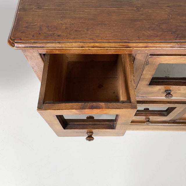 Italian Art Deco Chest of Drawers in Wood and Glass, 1930s For Sale - Image 9 of 18