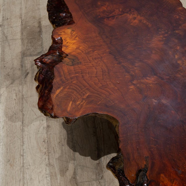 Vintage California Redwood Burl Coffee Table c.1960 For Sale - Image 9 of 11
