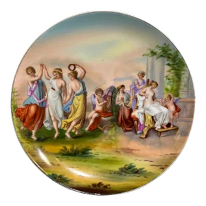 Antique Victoria (Austria) Porcelain Wall/Cabinet Plate