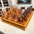 Brown Vintage Hand Crafted Wooden Chess Set – 12.5” Square c.1930s - 40s For Sale - Image 8 of 11