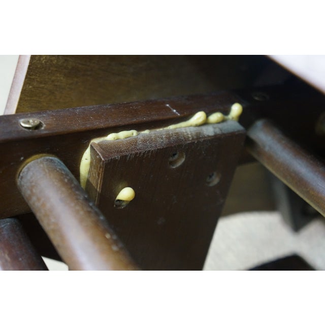 Vintage Oak Gliding Rocking Footstool Foot Rest Storage Ottoman 20" For Sale - Image 13 of 18