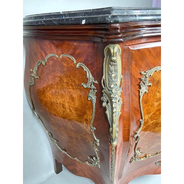 1900s French Louis XVI Mahogany Marble Commode - 1 Pc For Sale - Image 4 of 12