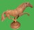 Vintage hand carved wood horse. A sculpture beautifully detailed that captures the essence of equestrian artistry. A solid...