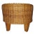 Round Rattan Ottoman, Vintage For Sale