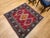 Vintage Persian Tribal Area Rug, Handwoven Geometric Pattern, Red and Blue, 4’ X 4’ For Sale - Image 12 of 12
