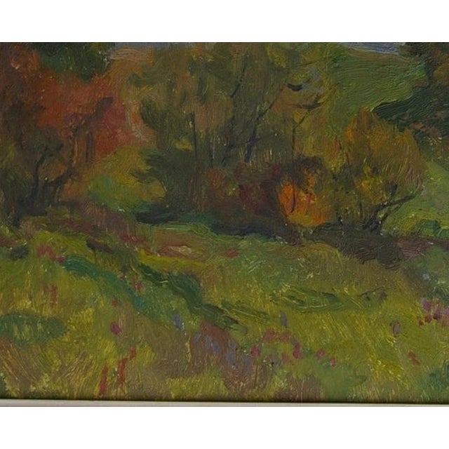 1970s 1970s Impressionist Landscape Oil Painting, Ukrainian Art 40-50 For Sale - Image 5 of 6