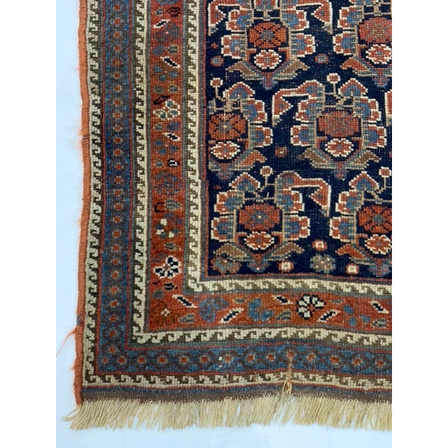 Persian Antique Persian Afshar Rug 3'8" X 3’10” For Sale - Image 3 of 8