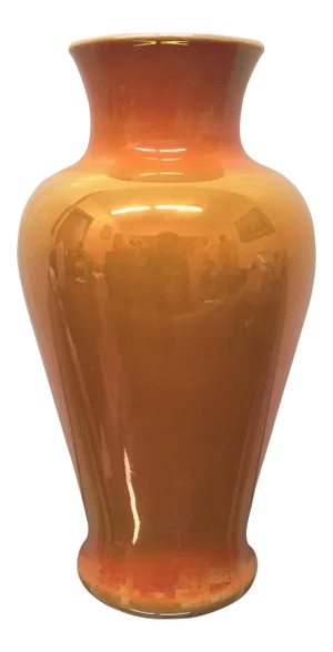 1920s Imperial Freehand Orange Vase